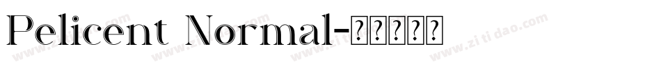 Pelicent Normal字体转换